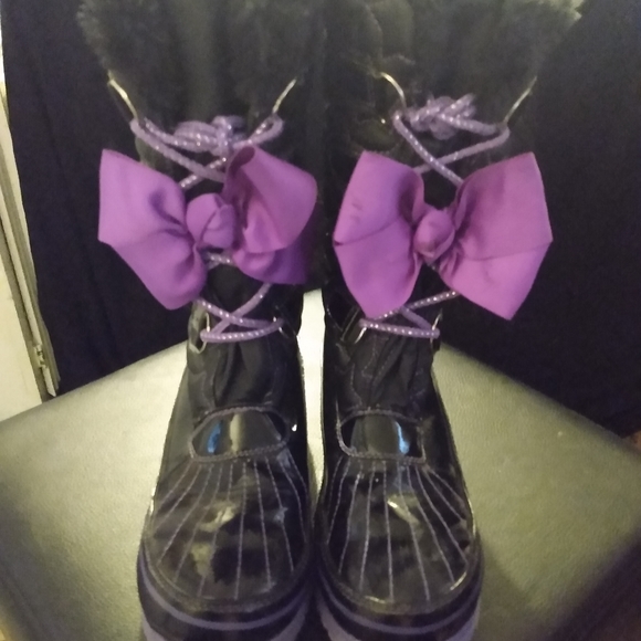 Girls JO-JO Winter boots black/Purple - Picture 2 of 3